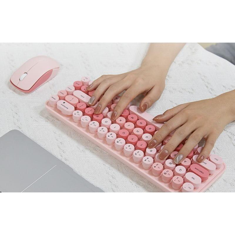 Vue d'ensemble du clavier et de la souris MOFII Bean 2.4G Rose