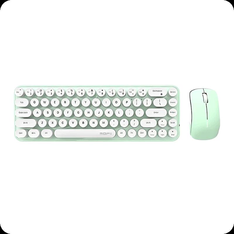 MOFII Bean 2.4G Verde/Blanco - Kit teclado y ratón