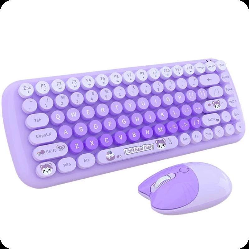MOFII Candy New 2.4G Purple - Conjunto de teclado e rato