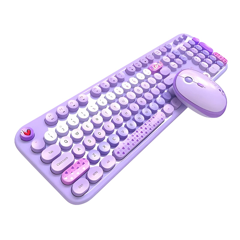 MOFII Lovely Púrpura - Kit teclado y ratón