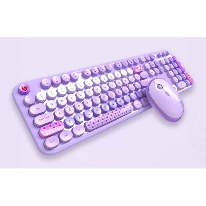 Kit de clavier et raton sans fil MOFII Lovely Violet