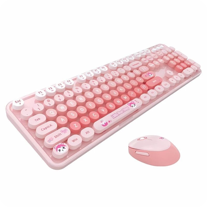 MOFII Sweet New Rosa - Kit teclado y ratón
