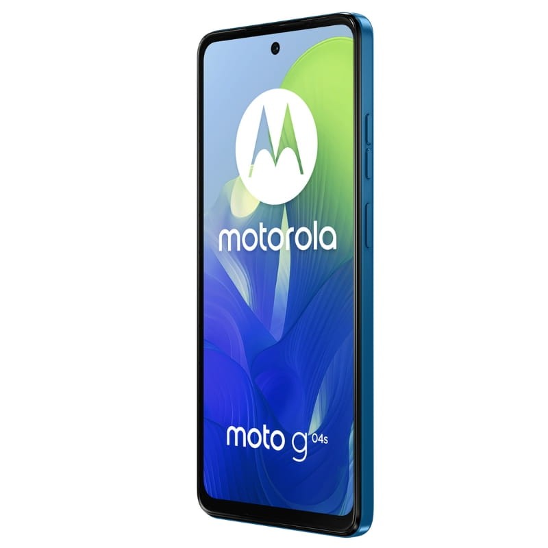 Motorola Moto G04s 8GB/128GB Azul - Telemóvel Frente Lado Direito