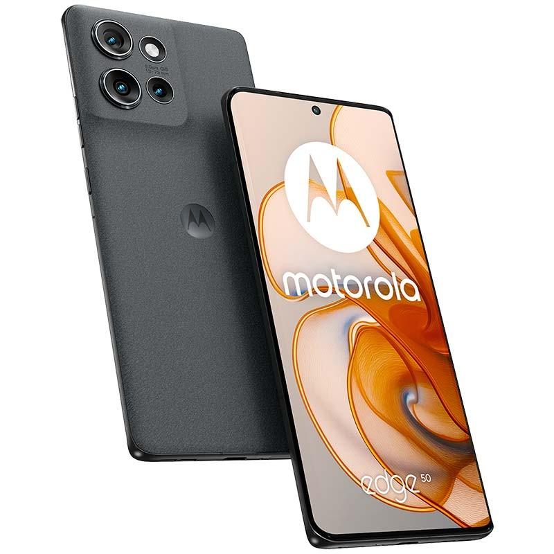 Motorola Edge 50 5G 12GB/512GB Gris - vista frontal, trasero y lateral