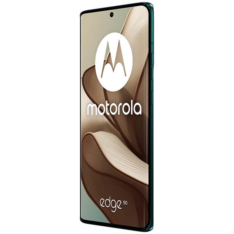 Motorola Edge 50 5G 12GB/512GB Verde - vista frontal y lateral derecho