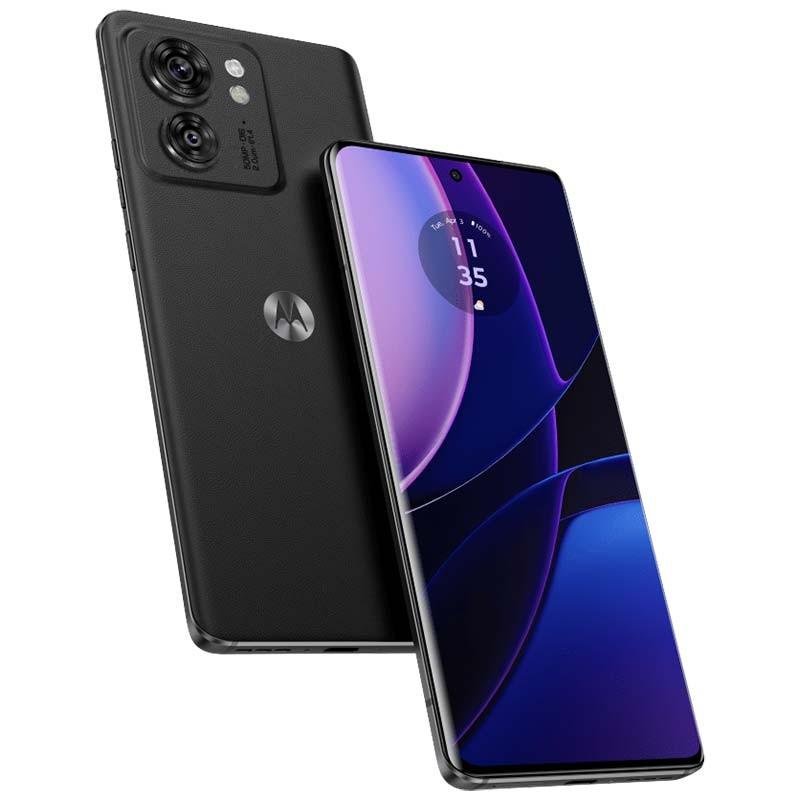 vista frontal, trasera y lateral del Teléfono Móvil Motorola Edge 40 5G 8GB/256GB Negro