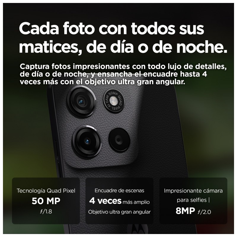 Motorola Moto G15 4G 8GB/256GB Gris - cámara de 50 MP