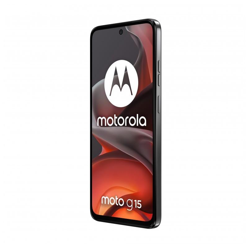 Motorola Moto G15 4G 8GB/256GB Gris - vista frontal y lateral derecho