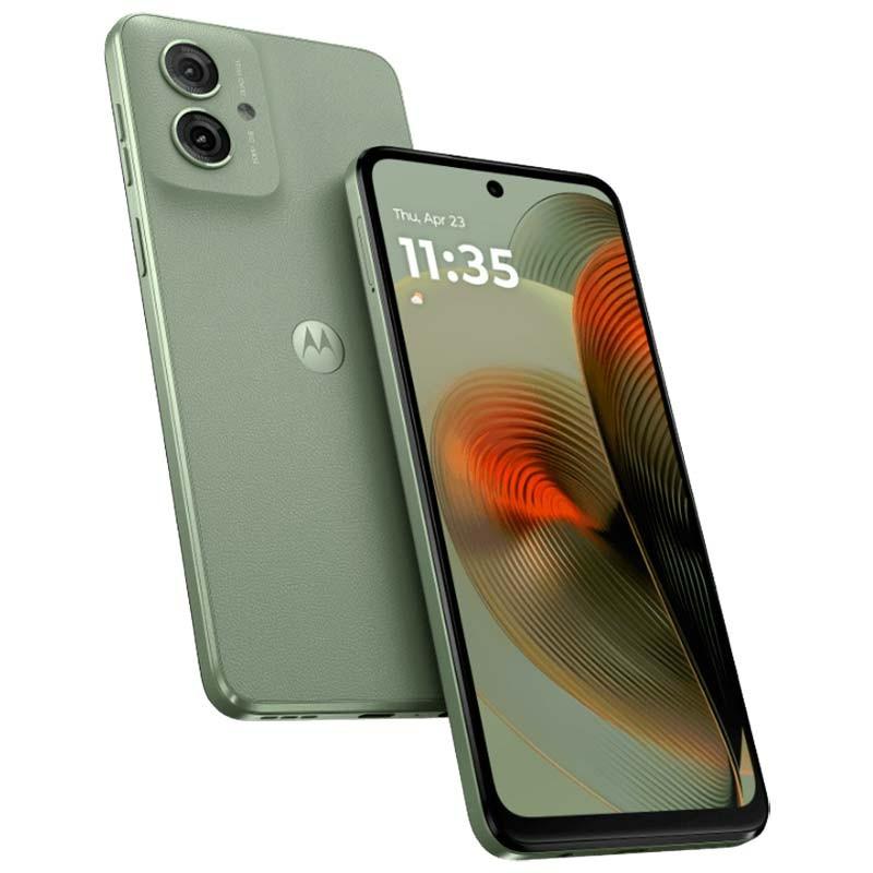 Motorola Moto G55 5G 8GB/256GB Verde - vista frontal, trasera y lateral