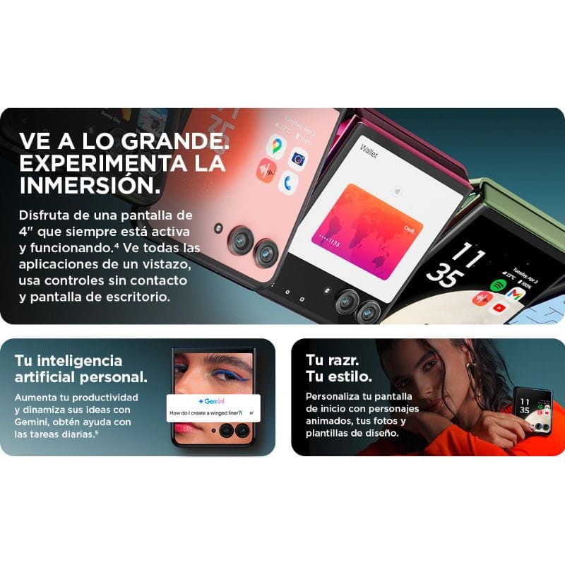 Motorola Razr 50 Ultra 5G 12GB/512GB Azul - Visor Telemóvel