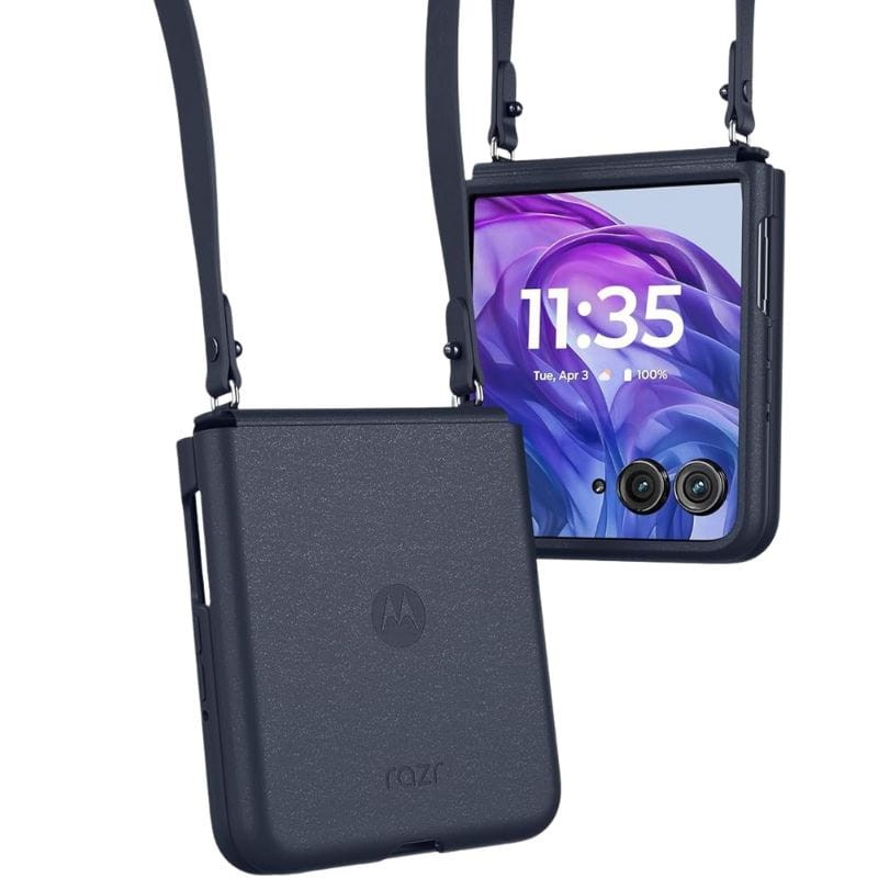 Motorola Razr 50 Ultra 5G 12GB/512GB Azul - Imagem Telemóvel numa capa flip