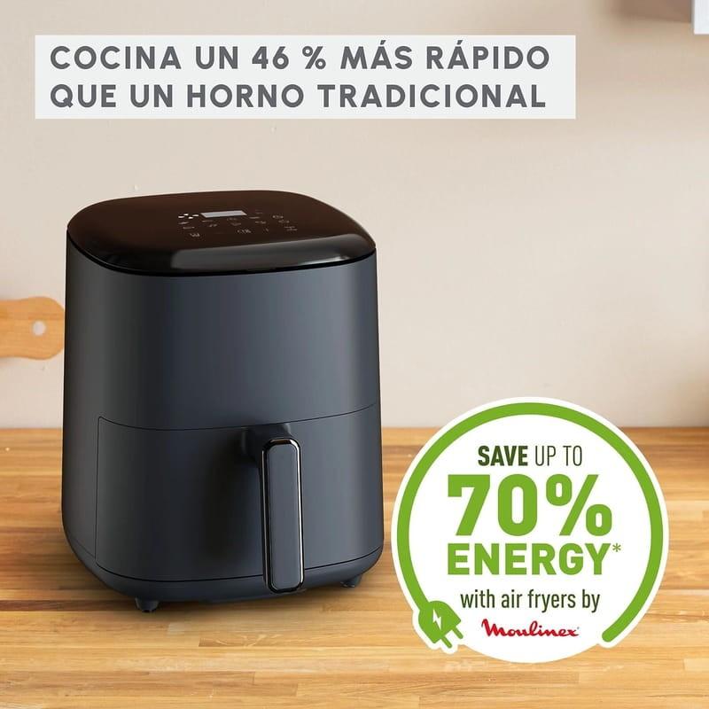 Moulinex Easy Fry EZ245B20 5L  Negro - Freidora de aire Foto frontal Ahorro de Energía