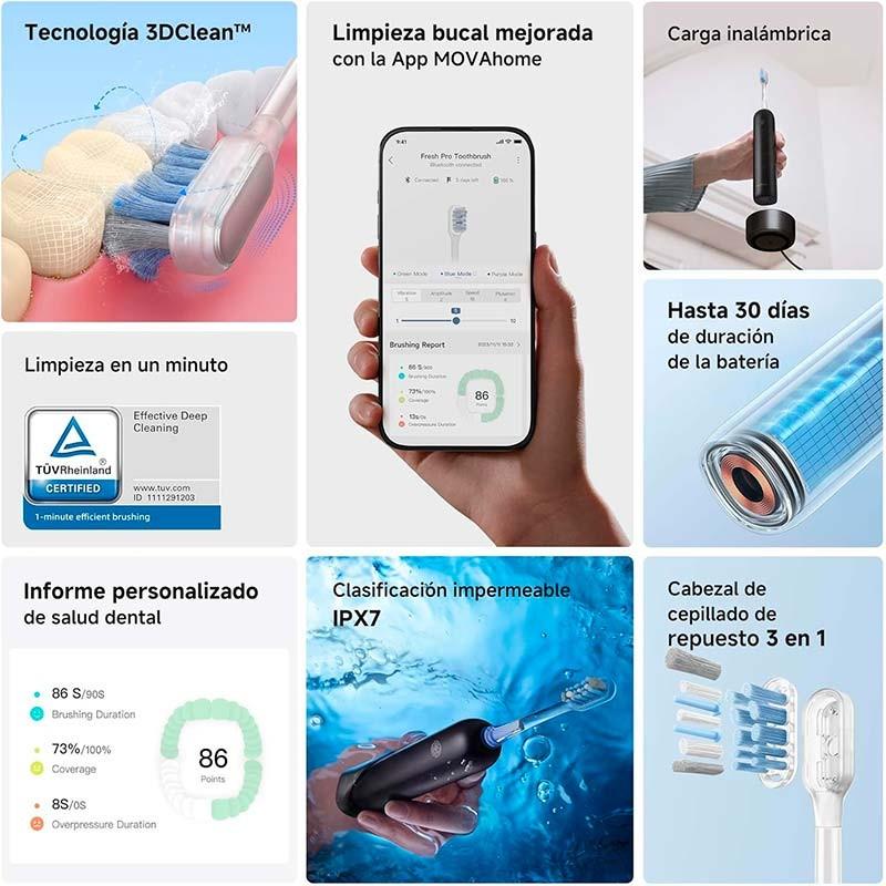 Mova Fresh Pro 3DClean Prateado - características principais