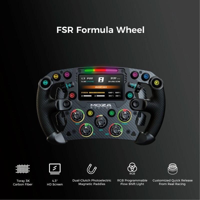 Volante MOZA FSR Highend Formula Wheel (28cm ) - Volante PC imagen trasera 