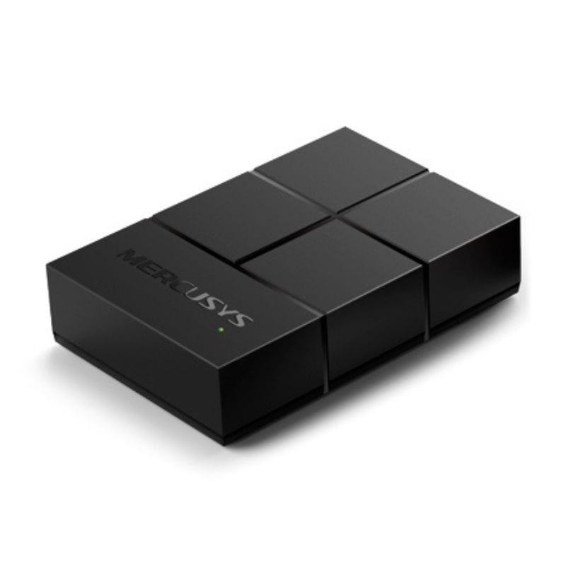 Mercusys MS105G 5 Puertos Gigabit 10 Gbps Plug & Play Negro / Rojo - Switch vista delantera