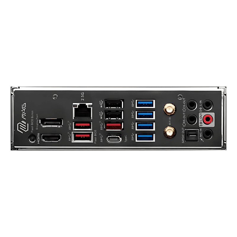 Connexions et ports de la carte mère MSI MAG B650 TOMAHAWK WIFI AMD B650 Socket AM5 ATX