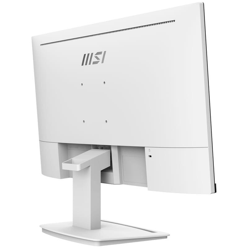 MSI Pro MP243XW 23.8 Full HD IPS 100Hz FreeSync Blanco - Monitor PC Vista trasera lado derecho