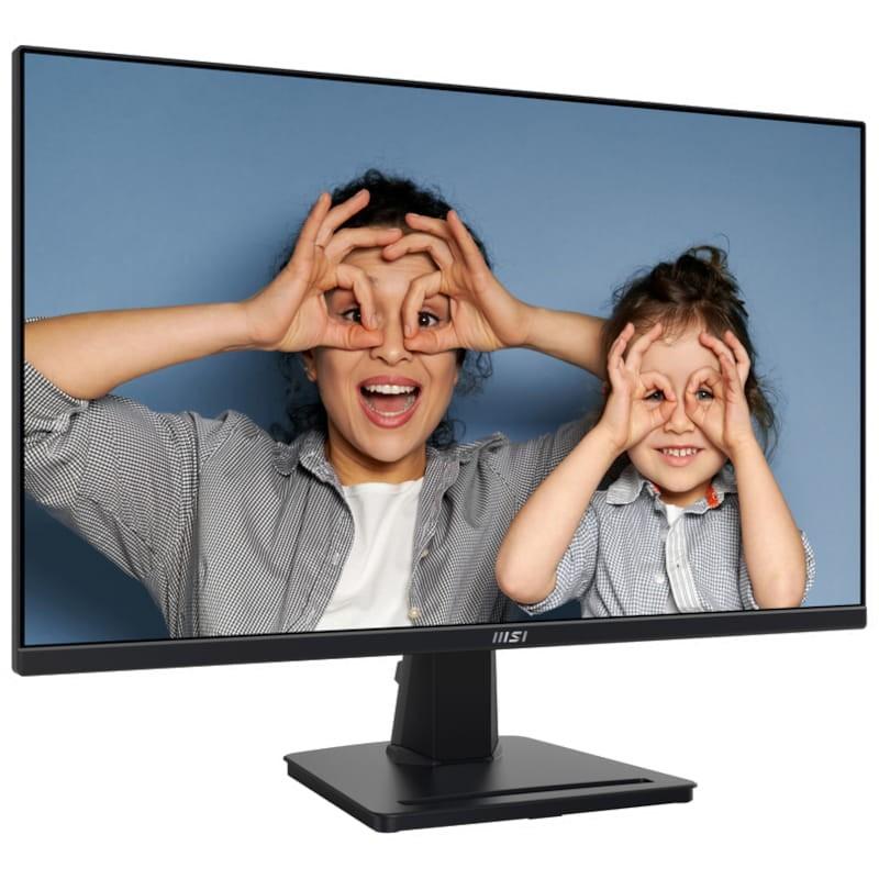 MSI Pro MP275Q 27 Wide Quad HD Adaptive Sync Preto - Monitor PC Vista frontal lado direito