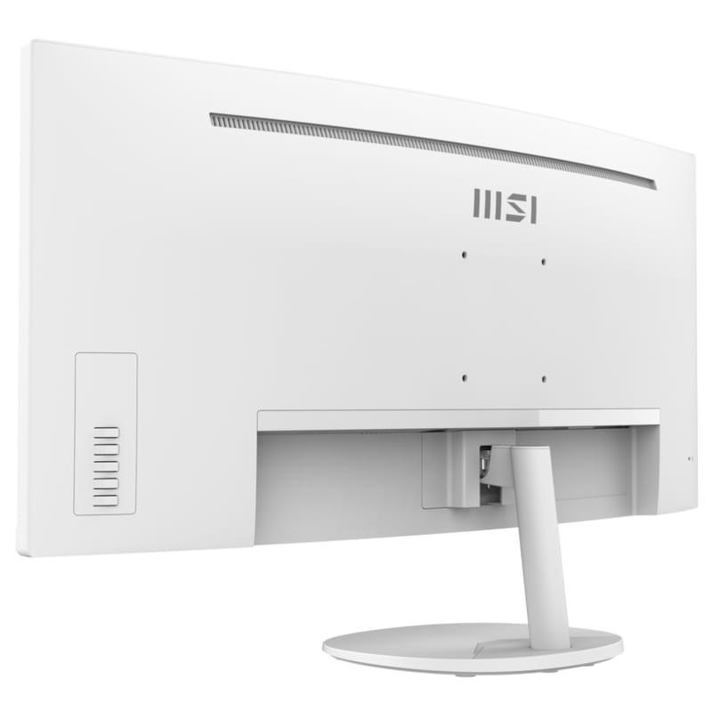 MSI Pro MP341CQW 34 UltraWide Quad HD Branco - Monitor PC Vista Traseira Lado Esquerdo