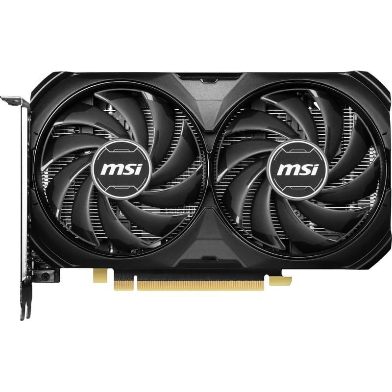 MSI Ventus GeForce NVIDIA RTX 4060 Ti 2X Noir 8 Go OC GDDR6 Noir - Carte graphique vue de face