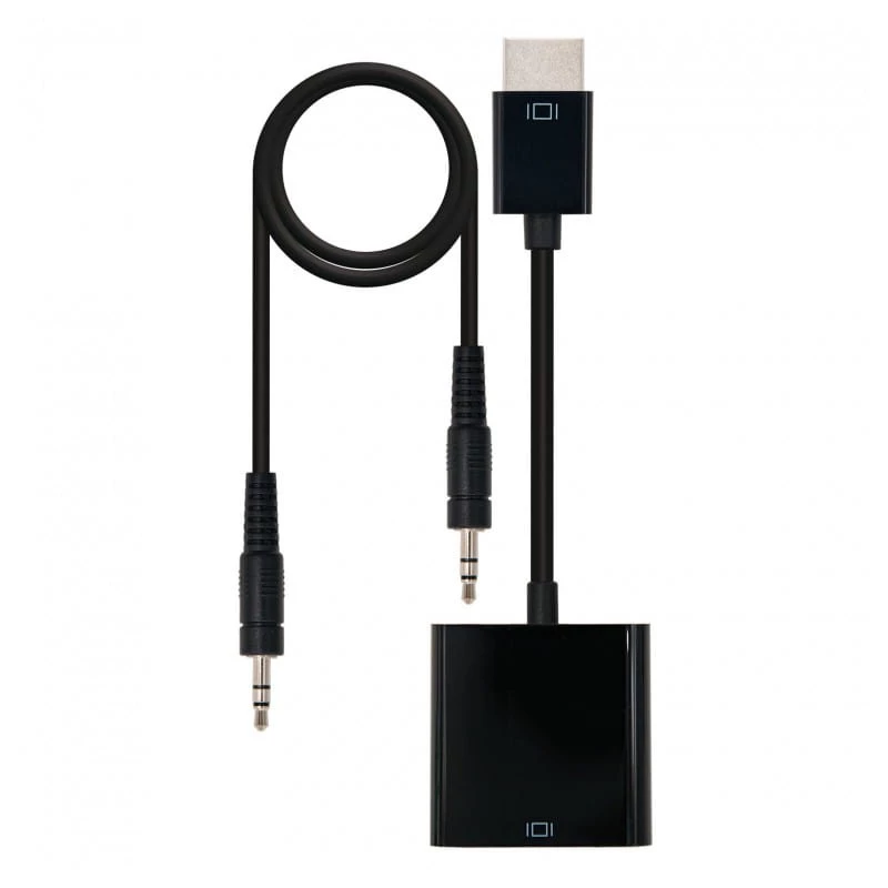 Nanocable 10.16.2001-BK /HDMI Macho - SVGA+ Audio Hembra Negro - Conversor