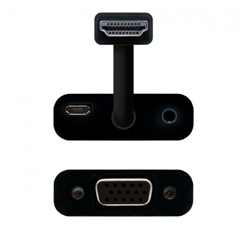 Nanocable 10.16.2001-BK /HDMI Macho - SVGA+ Audio Hembra  Negro - Conversor imagen del conector