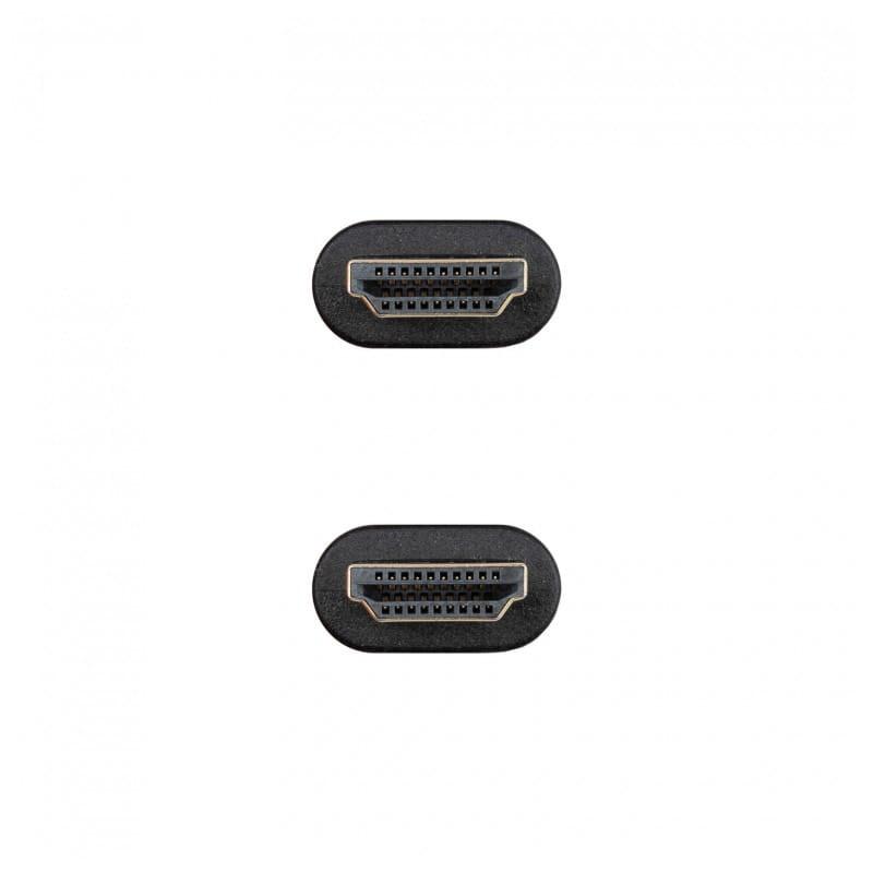 Cabo HDMI Nanocable V2.0 4K@60Hz 18Gbps A/M-A/M CCS 0,5 m imagem de conectores