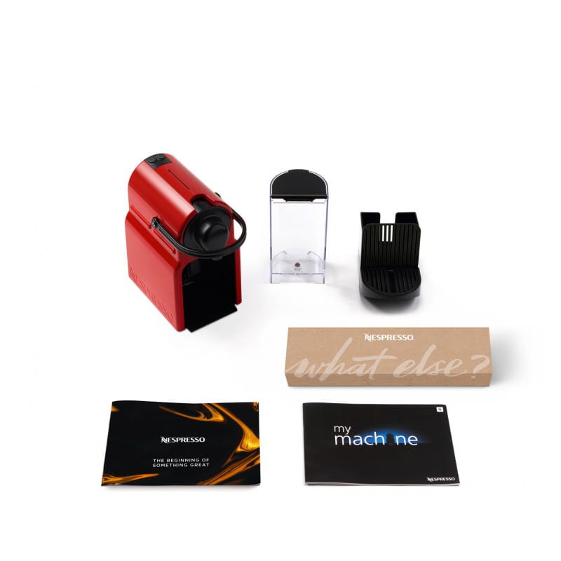 Krups Nespresso Inissia XN1005 1260 W 0,7 L Rojo – Cafetera contenido de la caja