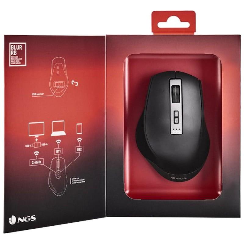 NGS BLUR-RB Ratón inalámbrico Bluetooth + USB Type-A 3200 DPI Caja abierta