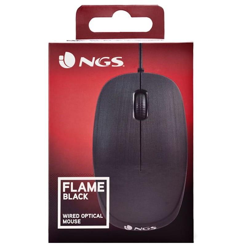NGS Flame Mouse 1000 DPI - Caixa frontal preta