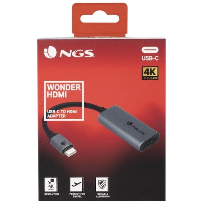 Adaptador HDMI NGS Wonder USB-C para caixa frontal HDMI