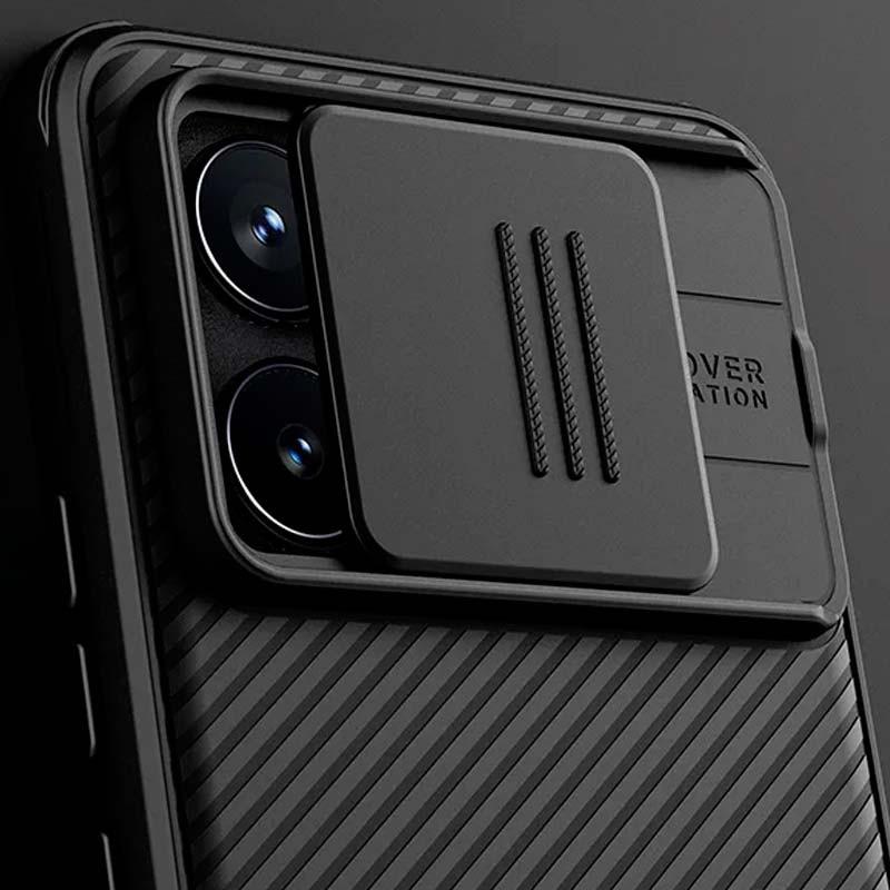 protection de la caméra de la Coque CamShield Pro noire de Nillkin pour Xiaomi Poco F6 Pro 5G
