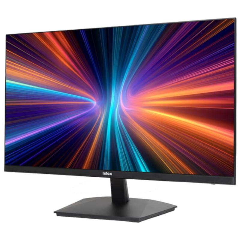 Nilox NXM24FHD11 23.8 Full HD VA Negro - Monitor PC Vista frontal lado izquierdo