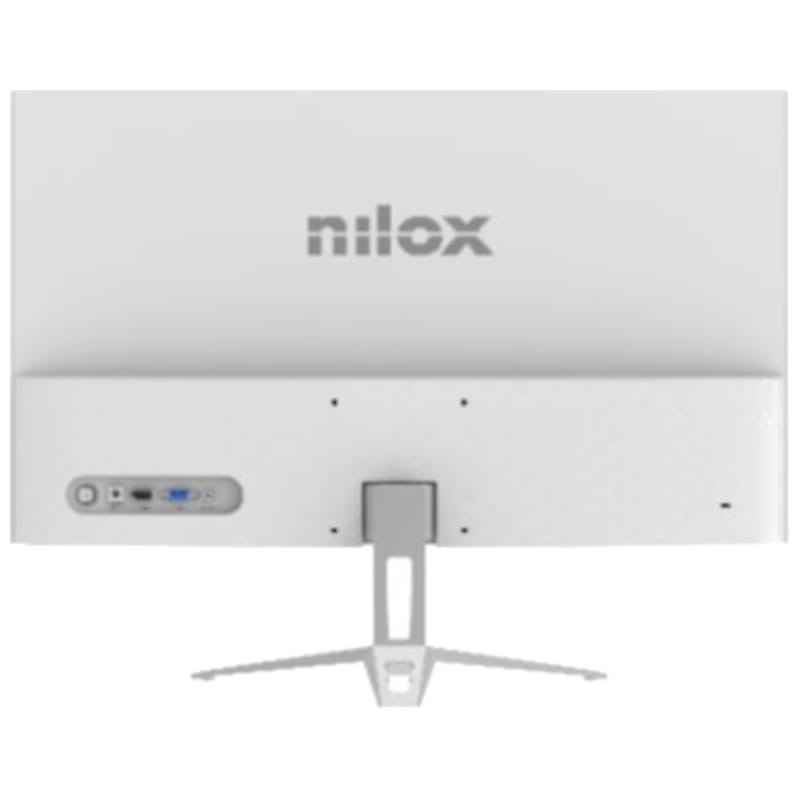 Vista frontal trasera del Monitor Nilox NXM24FHD100W 27 Full HD IPS Blanco