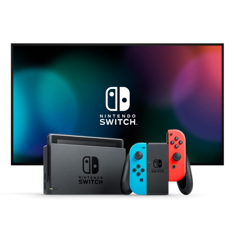 Nintendo Switch Azul/Neón Rojo/Neón - Versión 3 - modo televisor