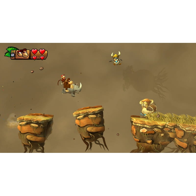Donkey Kong Country: Tropical Freeze Nintendo Switch Imagen del juego Donkey montado en un rinoceronte