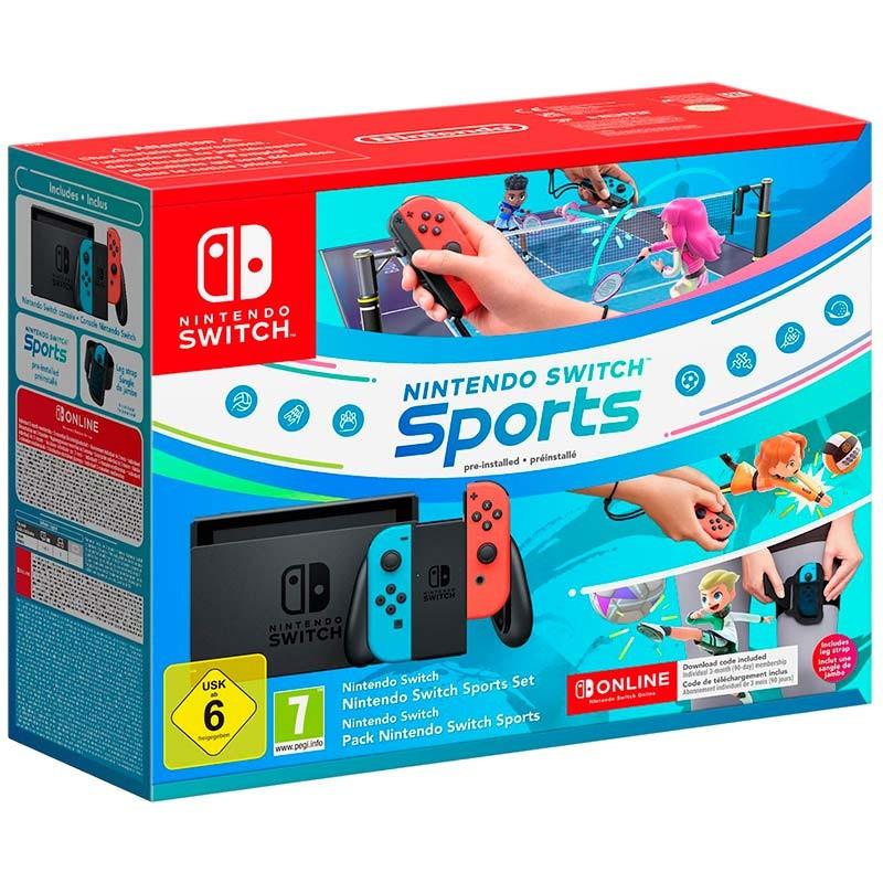 Nintendo Switch Neon + Switch Sports + 12 mois Switch Online