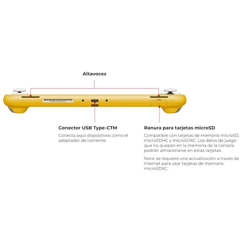 Nintendo Switch Lite Amarillo - inferior