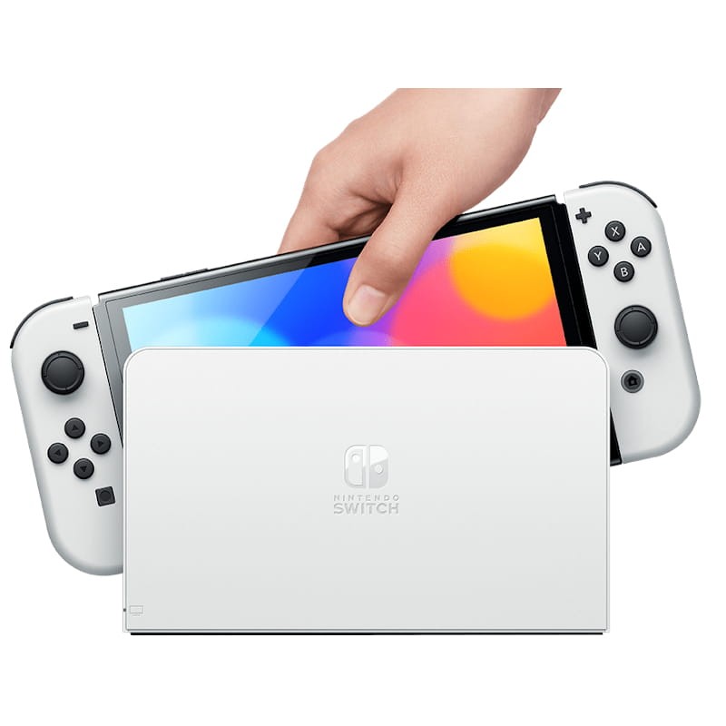 nueva base con puerto LAN de la Nintendo Switch Blanco - Modelo OLED