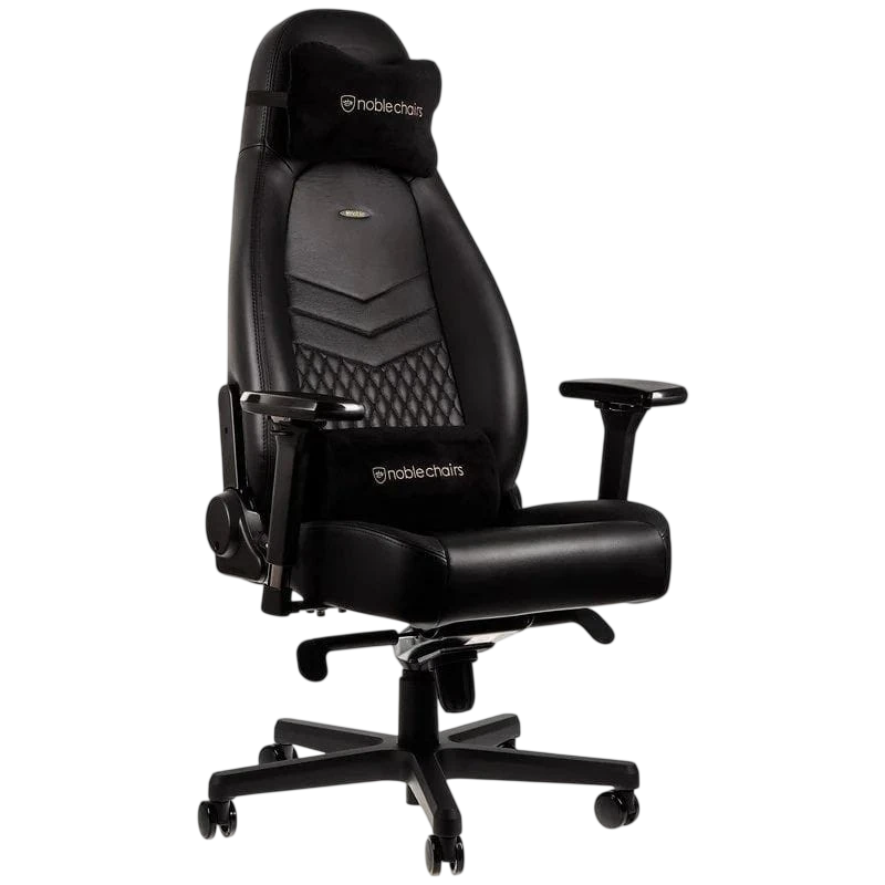 noblechairs ICON en Leather Real Black - Chaise de Gaming