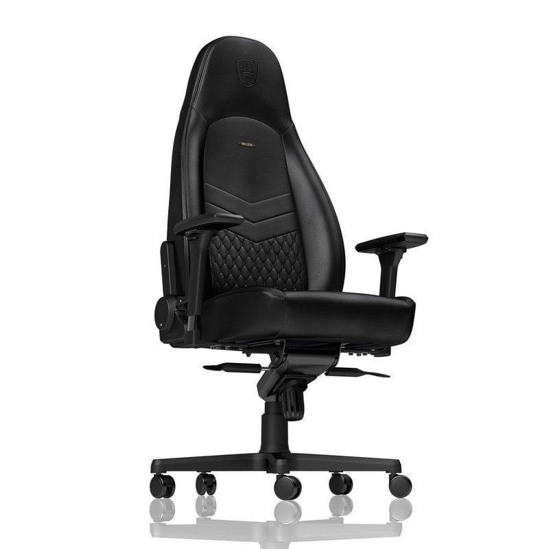 noblechairs ICON Real Leather Black - Gaming Chair image de face