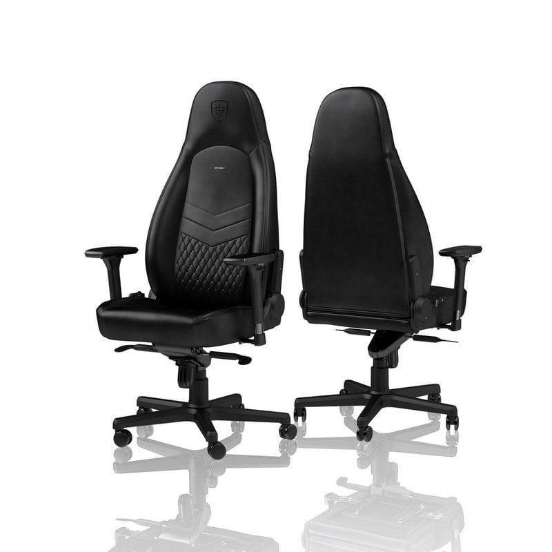 noblechairs ICON Real Leather Black - Gaming chair image de deux chaises