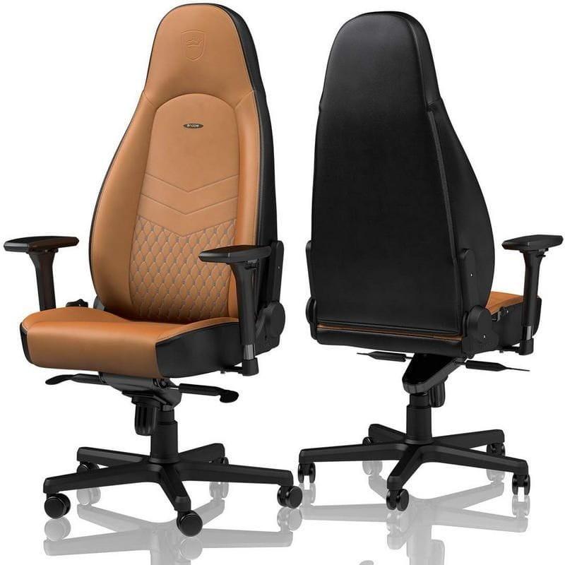 noblechairs ICON Real Leather Cognac - Cadeira Gaming imagem de duas cadeiras