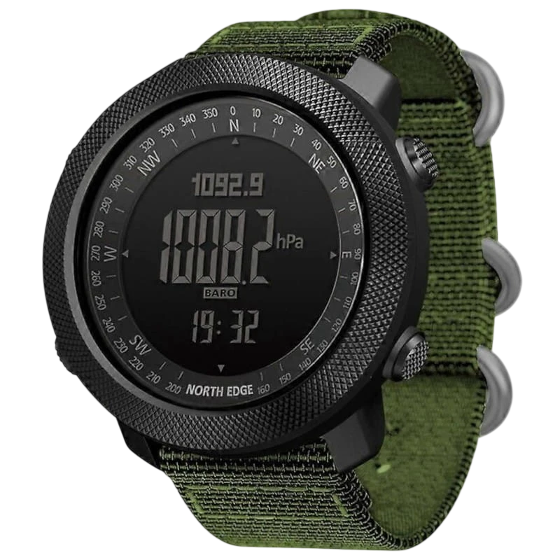 North Edge Apache con Correa de Nailon Verde- Reloj Digital