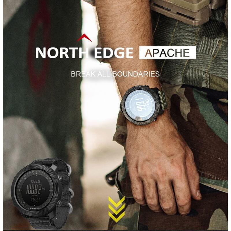 Resistente North Edge Apache con Correa de Nailon Verde- Reloj Digital