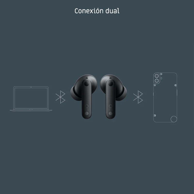conexión dual de los Auriculares Inalámbricos Nothing CMF Buds Pro 2 Gris Oscuro