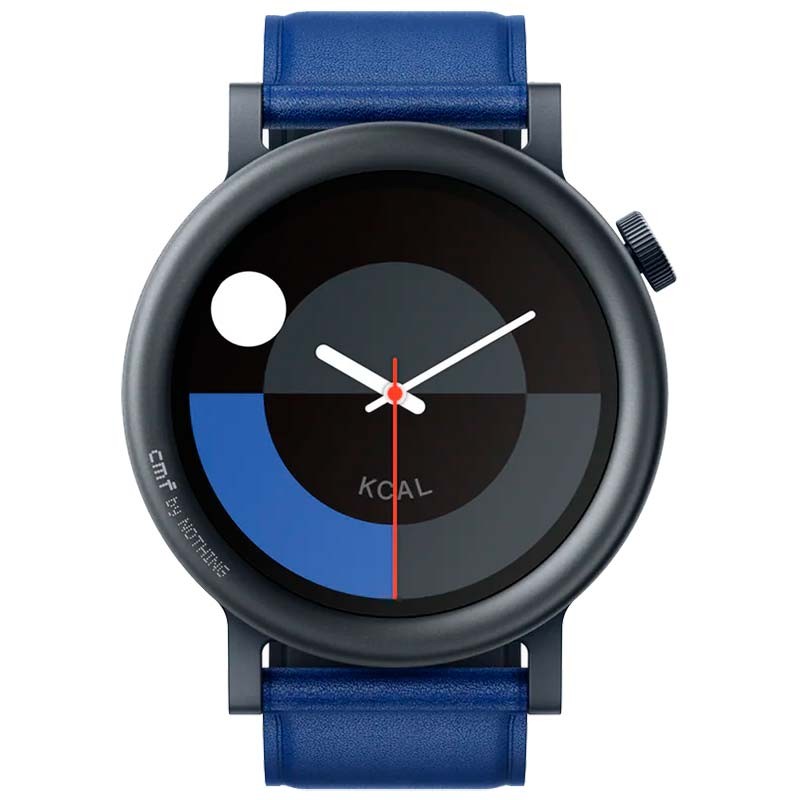 vista frontal do Relógio inteligente CMF Watch Pro 2 Azul