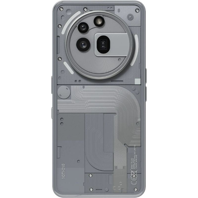 Nothing Phone 3a Pro 5G 12GB/256GB Gris imagen trasera