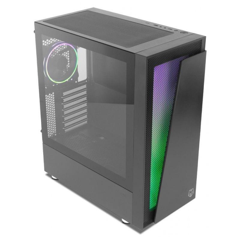 NOX Hummer Blaster Midi Caja PC Negro Lateral izquierdo inclinado