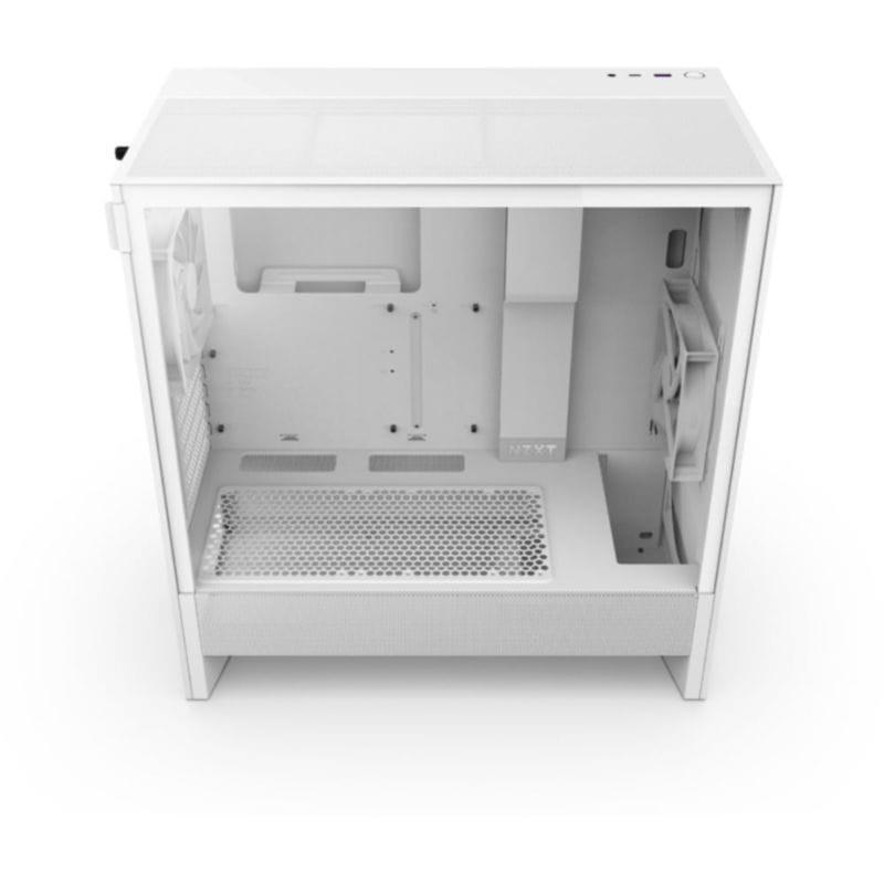 Midi Tower NZXT H5 FLOW (2024) Blanco con soporte para placas base ATX, E-ATX, micro ATX y Mini-ITX